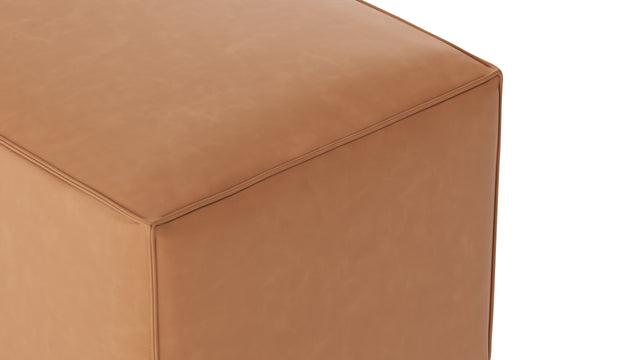 Extrasoft - Extrasoft Sectional Module, Small Backrest, Tan Vegan Leather