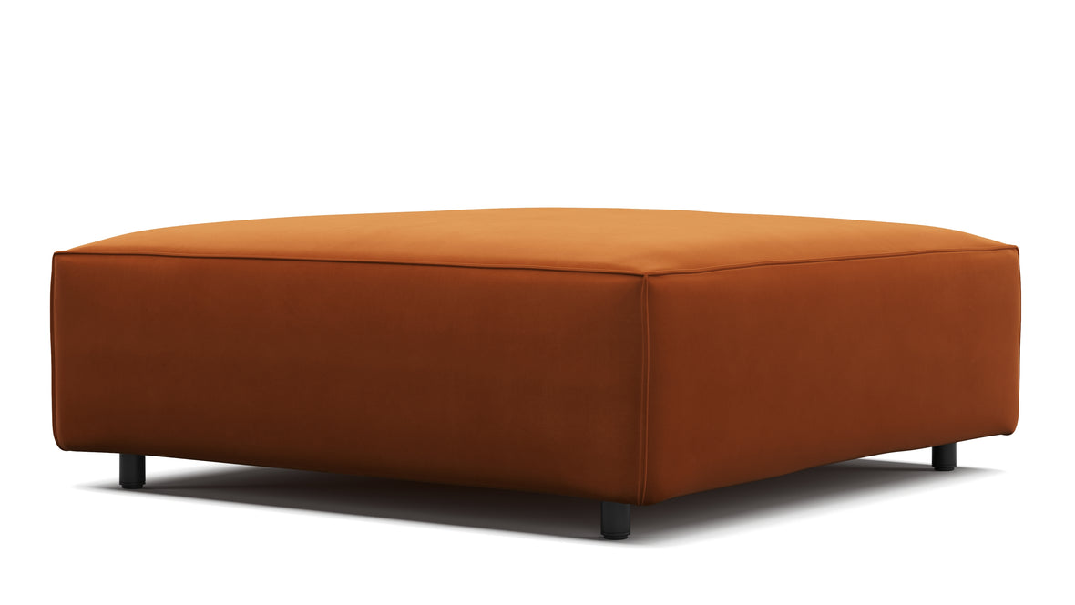 Extrasoft - Extrasoft Sectional Module, Small Seat, Burnt Orange Velvet