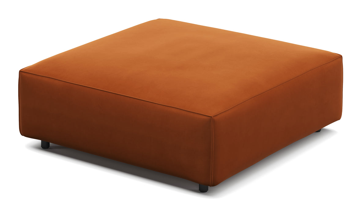 Extrasoft - Extrasoft Sectional Module, Small Seat, Burnt Orange Velvet