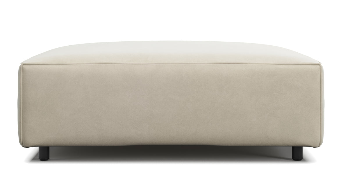 Extrasoft - Extrasoft Sectional Module, Small Seat, Eggshell Vegan Suede