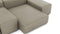 Extrasoft - Extrasoft Sectional Sofa, Combination 1, Left, Beige Gray Vegan Leather