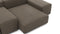 Extrasoft - Extrasoft Sectional Sofa, Combination 1, Left, Coffee Brushed Weave