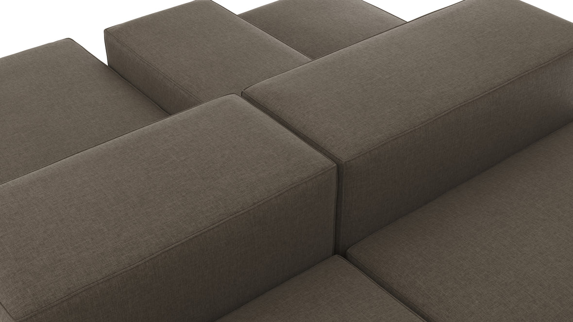 Extrasoft - Extrasoft Sectional Sofa, Combination 1, Left, Coffee Brushed Weave