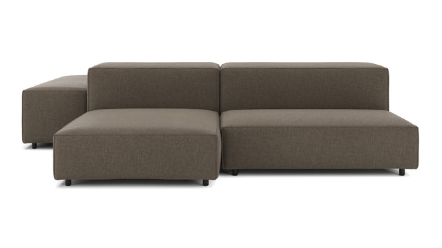 Extrasoft - Extrasoft Sectional Sofa, Combination 1, Left, Coffee Brushed Weave