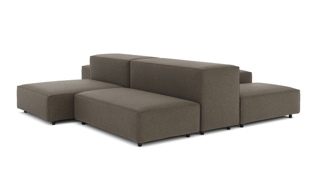 Extrasoft - Extrasoft Sectional Sofa, Combination 1, Left, Coffee Brushed Weave