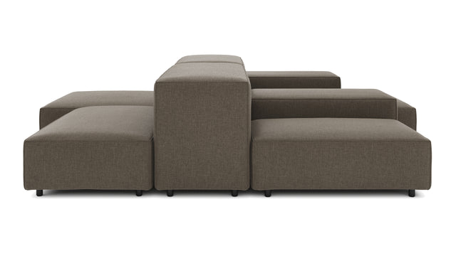 Extrasoft - Extrasoft Sectional Sofa, Combination 1, Left, Coffee Brushed Weave