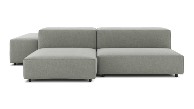 Extrasoft - Extrasoft Sectional Sofa, Combination 1, Left, Soft Gray Brushed Weave