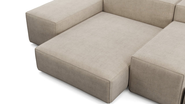 Extrasoft - Extrasoft Sectional Sofa, Combination 1, Right, Biscotti Brushed Weave