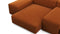 Extrasoft - Extrasoft Sectional Sofa, Combination 1, Right, Burnt Orange Velvet