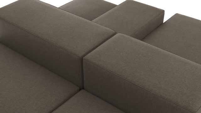 Extrasoft - Extrasoft Sectional Sofa, Combination 1, Right, Coffee Brushed Weave