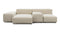 Extrasoft - Extrasoft Sectional Sofa, Combination 1, Right, Eggshell Vegan Suede