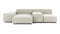 Extrasoft - Extrasoft Sectional Sofa, Combination 1, Right, Oatmeal Brushed Weave