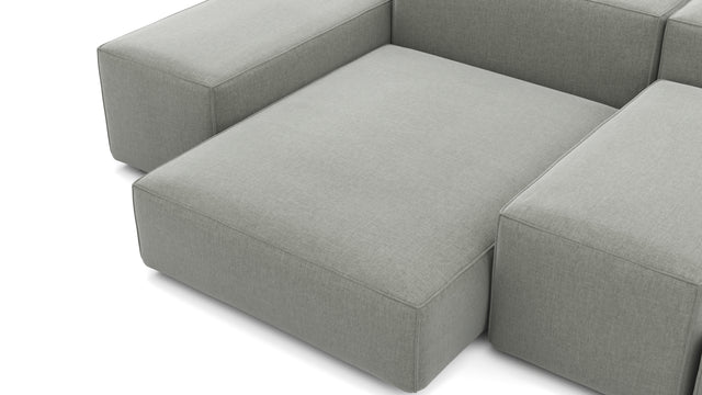 Extrasoft - Extrasoft Sectional Sofa, Combination 1, Right, Soft Gray Brushed Weave