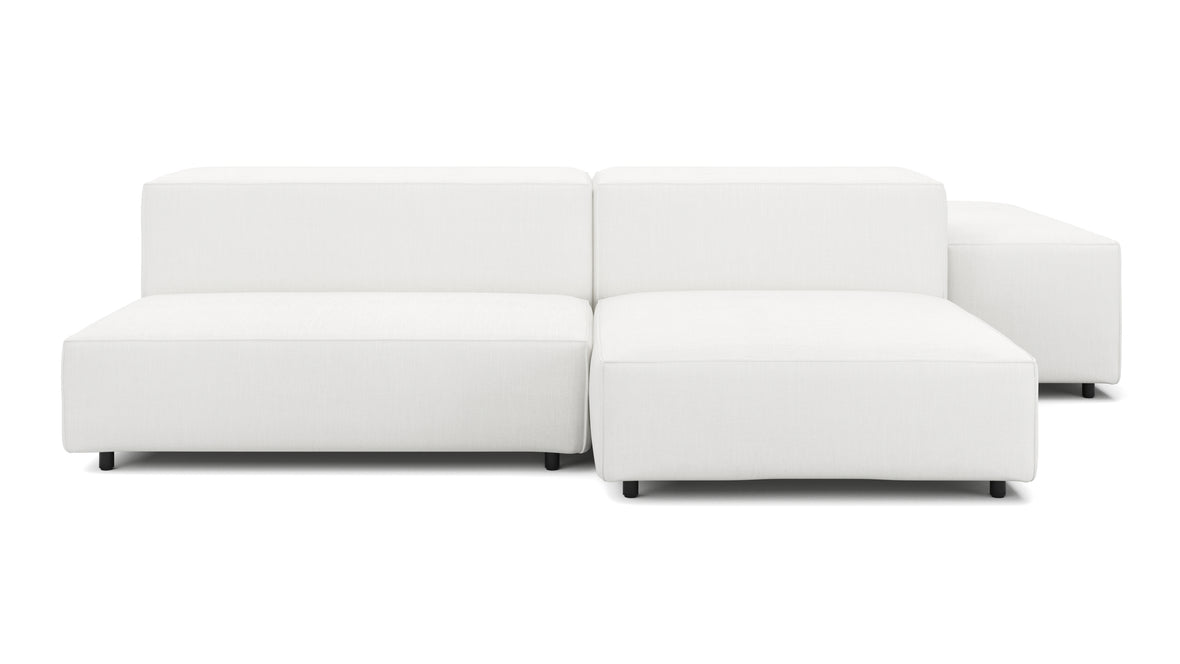 Extrasoft - Extrasoft Sectional Sofa, Combination 1, Right, White Linen