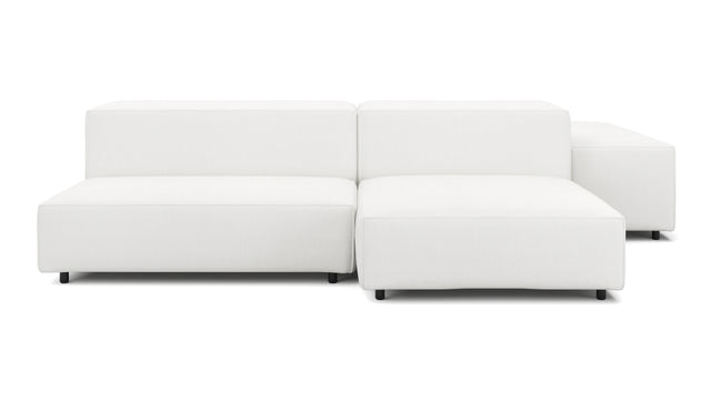 Extrasoft - Extrasoft Sectional Sofa, Combination 1, Right, White Linen