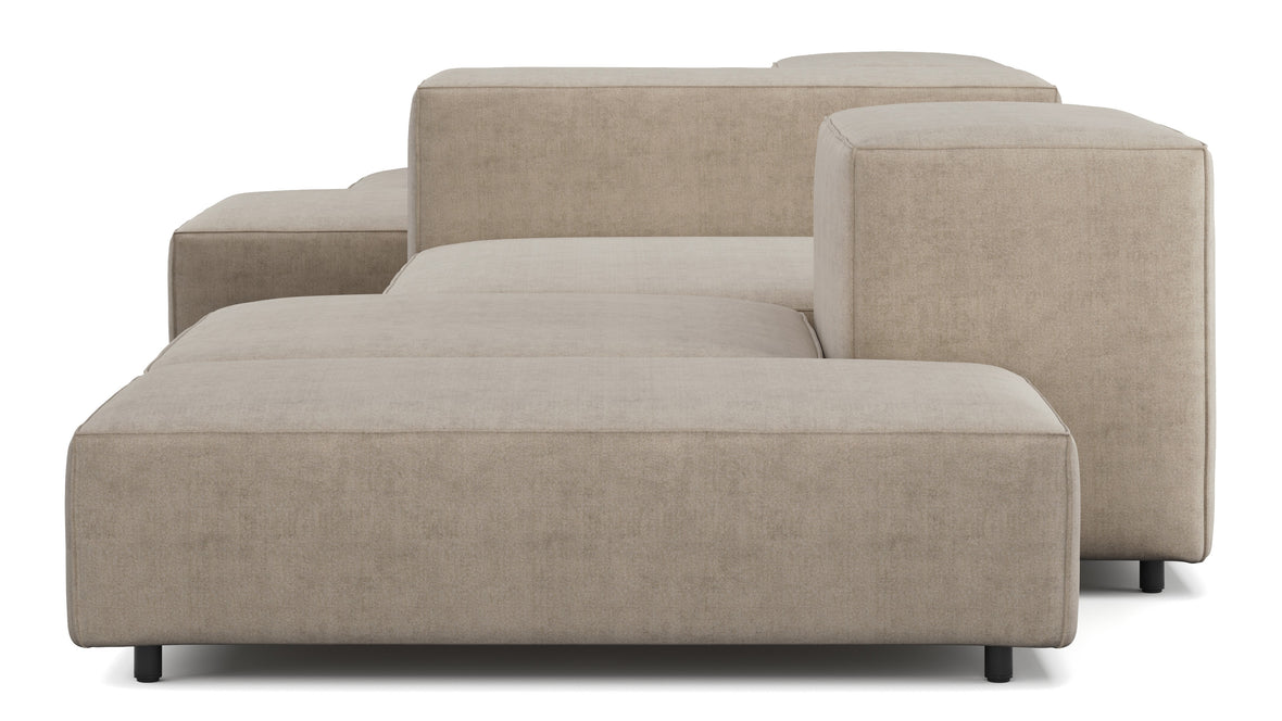 Extrasoft - Extrasoft Sectional Sofa, Combination 2, Left, Biscotti Brushed Weave