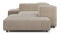 Extrasoft - Extrasoft Sectional Sofa, Combination 2, Left, Biscotti Brushed Weave