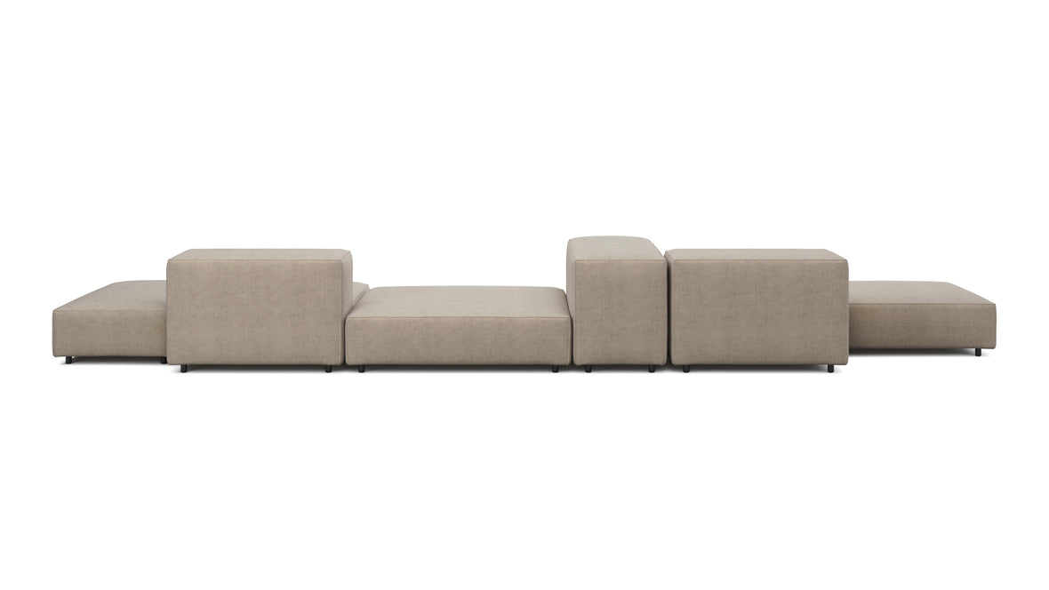 Extrasoft - Extrasoft Sectional Sofa, Combination 2, Left, Biscotti Brushed Weave