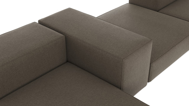 Extrasoft - Extrasoft Sectional Sofa, Combination 2, Left, Coffee Brushed Weave