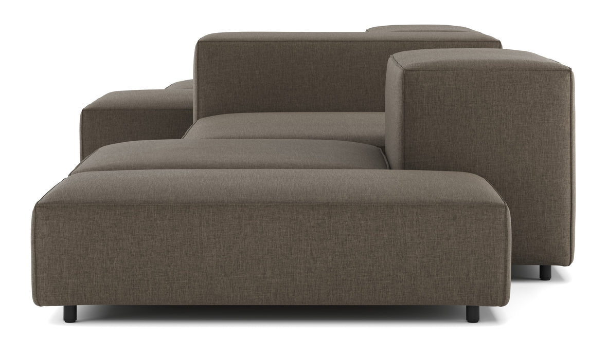 Extrasoft - Extrasoft Sectional Sofa, Combination 2, Left, Coffee Brushed Weave