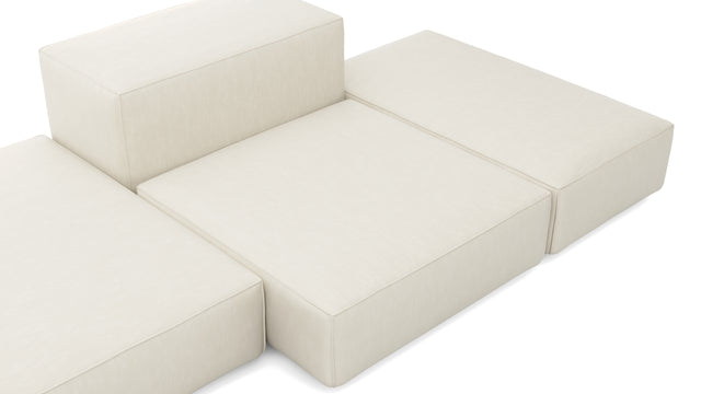 Extrasoft - Extrasoft Sectional Sofa, Combination 2, Left, Ivory Chenille