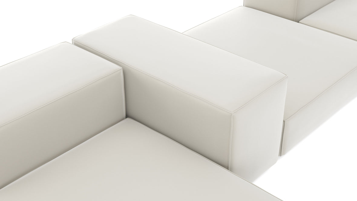 Extrasoft - Extrasoft Sectional Sofa, Combination 2, Left, Oatmeal Brushed Weave