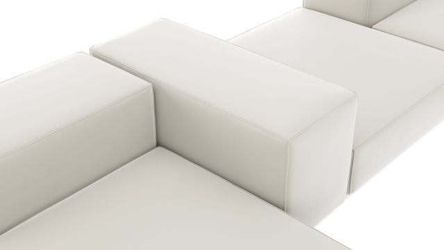 Extrasoft - Extrasoft Sectional Sofa, Combination 2, Left, Oatmeal Brushed Weave