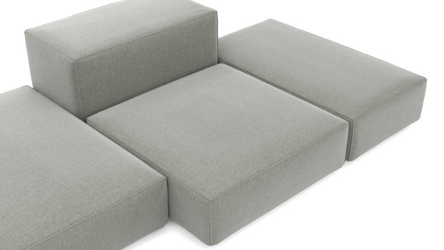 Extrasoft - Extrasoft Sectional Sofa, Combination 2, Left, Soft Gray Brushed Weave