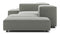 Extrasoft - Extrasoft Sectional Sofa, Combination 2, Left, Soft Gray Brushed Weave