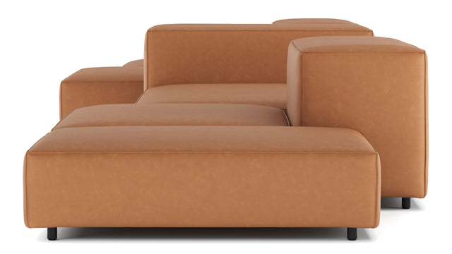 Extrasoft - Extrasoft Sectional Sofa, Combination 2, Left, Tan Vegan Leather