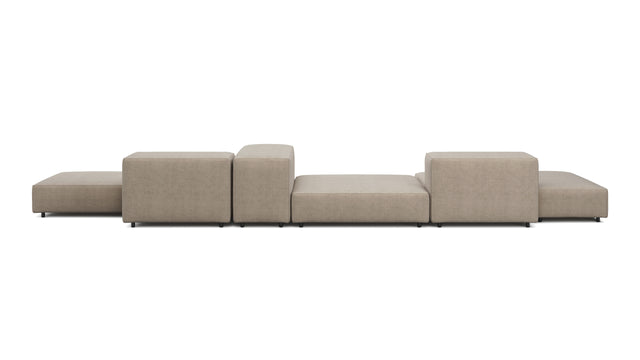 Extrasoft - Extrasoft Sectional Sofa, Combination 2, Right, Biscotti Brushed Weave