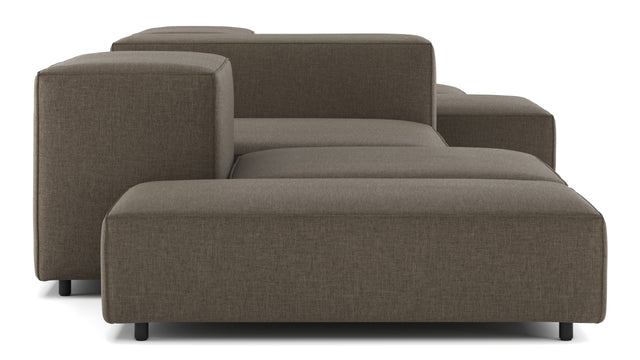 Extrasoft - Extrasoft Sectional Sofa, Combination 2, Right, Coffee Brushed Weave