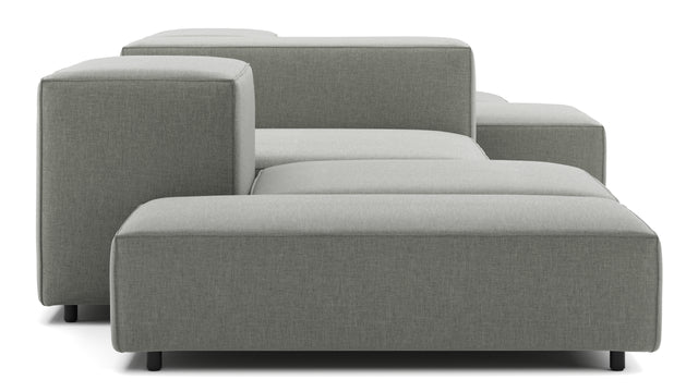 Extrasoft - Extrasoft Sectional Sofa, Combination 2, Right, Soft Gray Brushed Weave