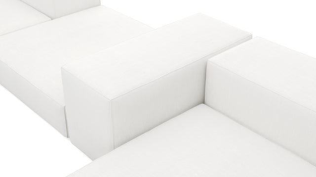 Extrasoft - Extrasoft Sectional Sofa, Combination 2, Right, White Linen