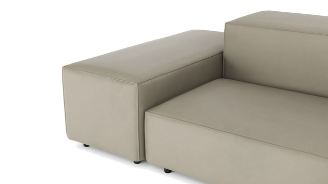 Extrasoft - Extrasoft Sectional Sofa, Large Left Corner, Beige Gray Vegan Leather