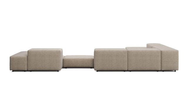 Extrasoft - Extrasoft Sectional Sofa, Large Left Corner, Biscotti Brushed Weave