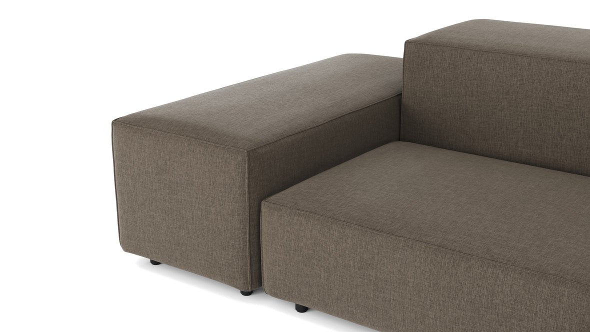 Extrasoft - Extrasoft Sectional Sofa, Large Left Corner, Coffee Brushed Weave