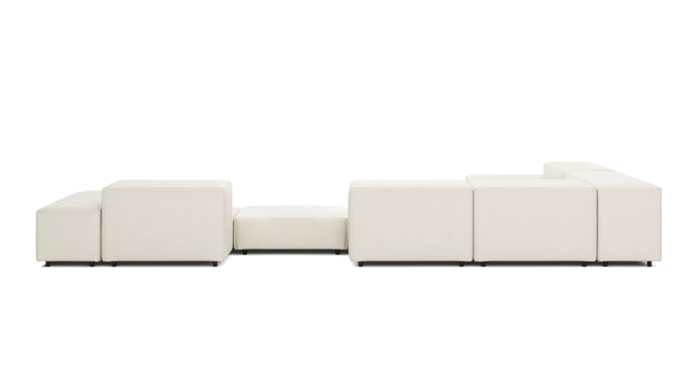 Extrasoft - Extrasoft Sectional Sofa, Large Left Corner, Ivory Chenille