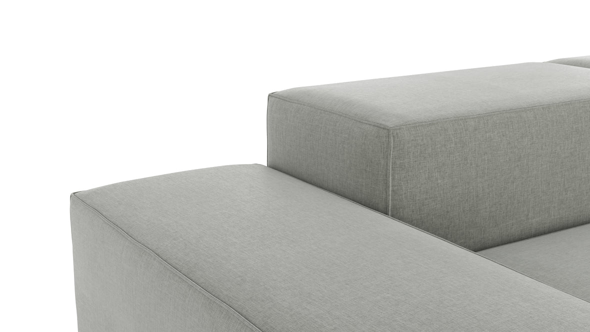 Extrasoft - Extrasoft Sectional Sofa, Large Left Corner, Soft Gray Brushed Weave