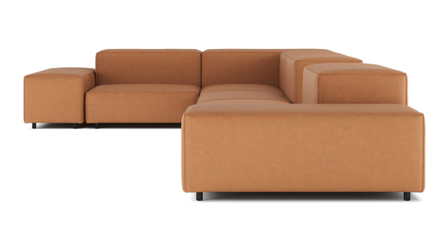 Extrasoft - Extrasoft Sectional Sofa, Large Left Corner, Tan Vegan Leather