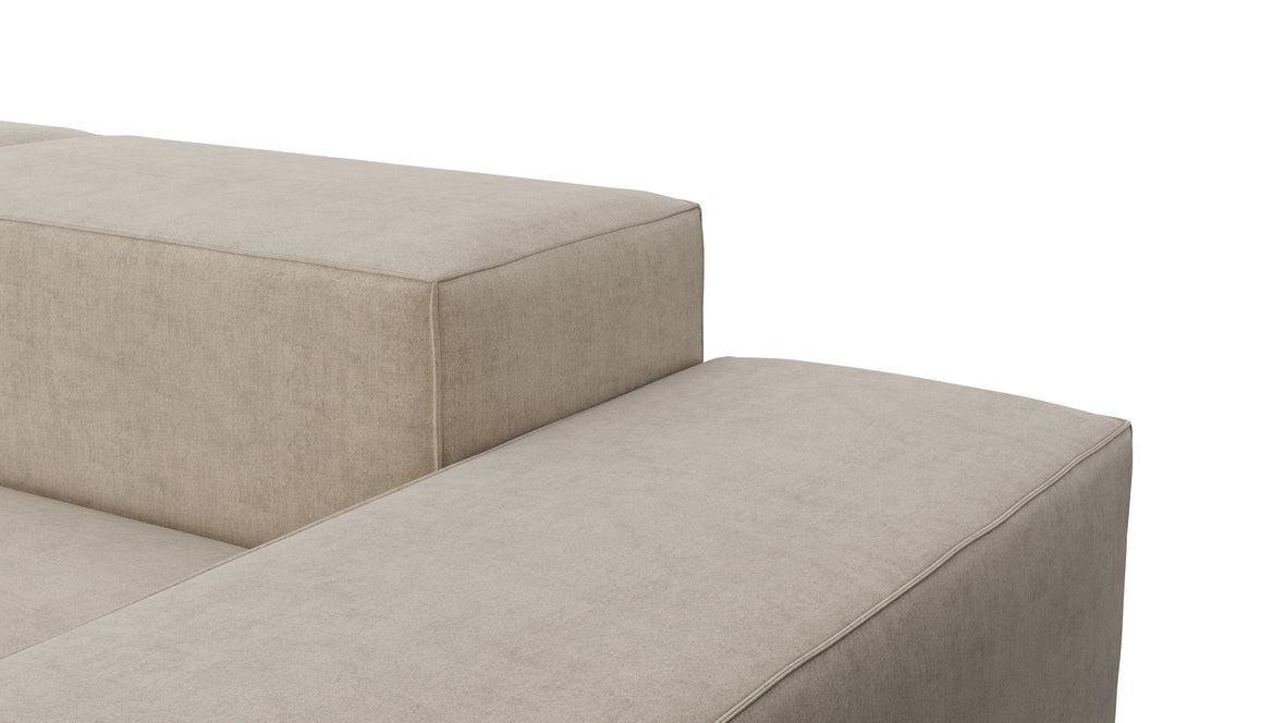 Extrasoft - Extrasoft Sectional Sofa, Large Right Corner, Biscotti Brushed Weave