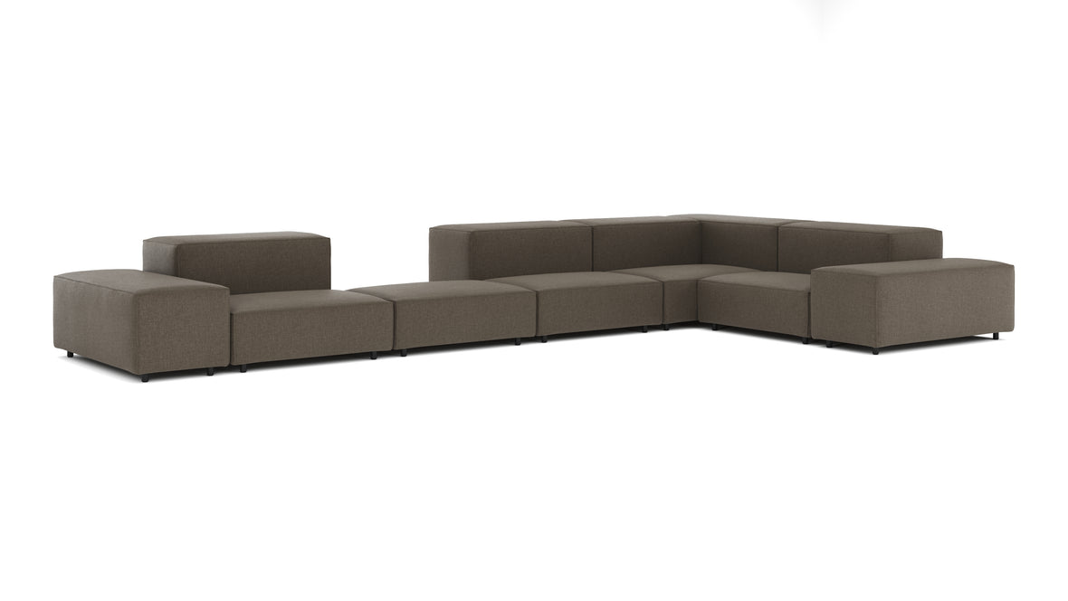 Extrasoft - Extrasoft Sectional Sofa, Large Right Corner, Coffee Brushed Weave