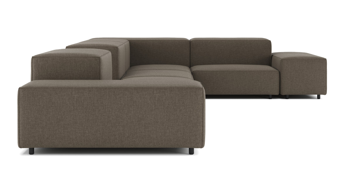 Extrasoft - Extrasoft Sectional Sofa, Large Right Corner, Coffee Brushed Weave