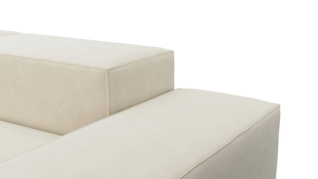 Extrasoft - Extrasoft Sectional Sofa, Large Right Corner, Eggshell Vegan Suede