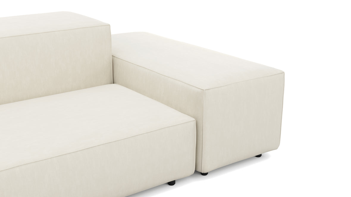 Extrasoft - Extrasoft Sectional Sofa, Large Right Corner, Ivory Chenille