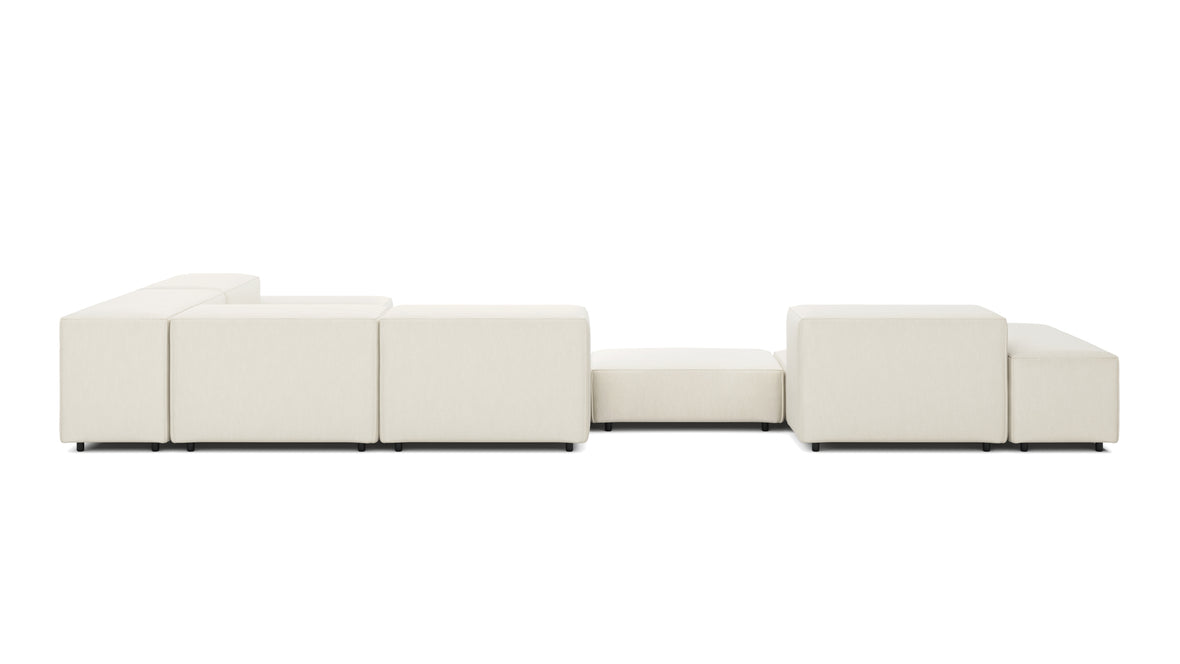 Extrasoft - Extrasoft Sectional Sofa, Large Right Corner, Ivory Chenille