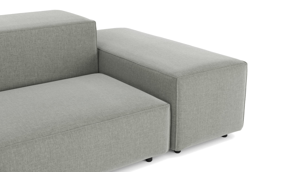 Extrasoft - Extrasoft Sectional Sofa, Large Right Corner, Soft Gray Brushed Weave