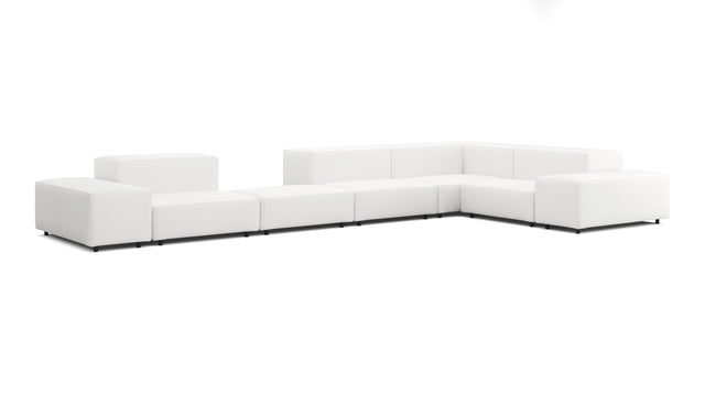 Extrasoft - Extrasoft Sectional Sofa, Large Right Corner, White Linen