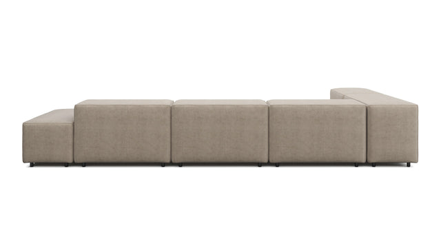 Extrasoft - Extrasoft Sectional Sofa, Left Corner, Biscotti Brushed Weave