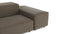 Extrasoft - Extrasoft Sectional Sofa, Left Corner, Coffee Brushed Weave